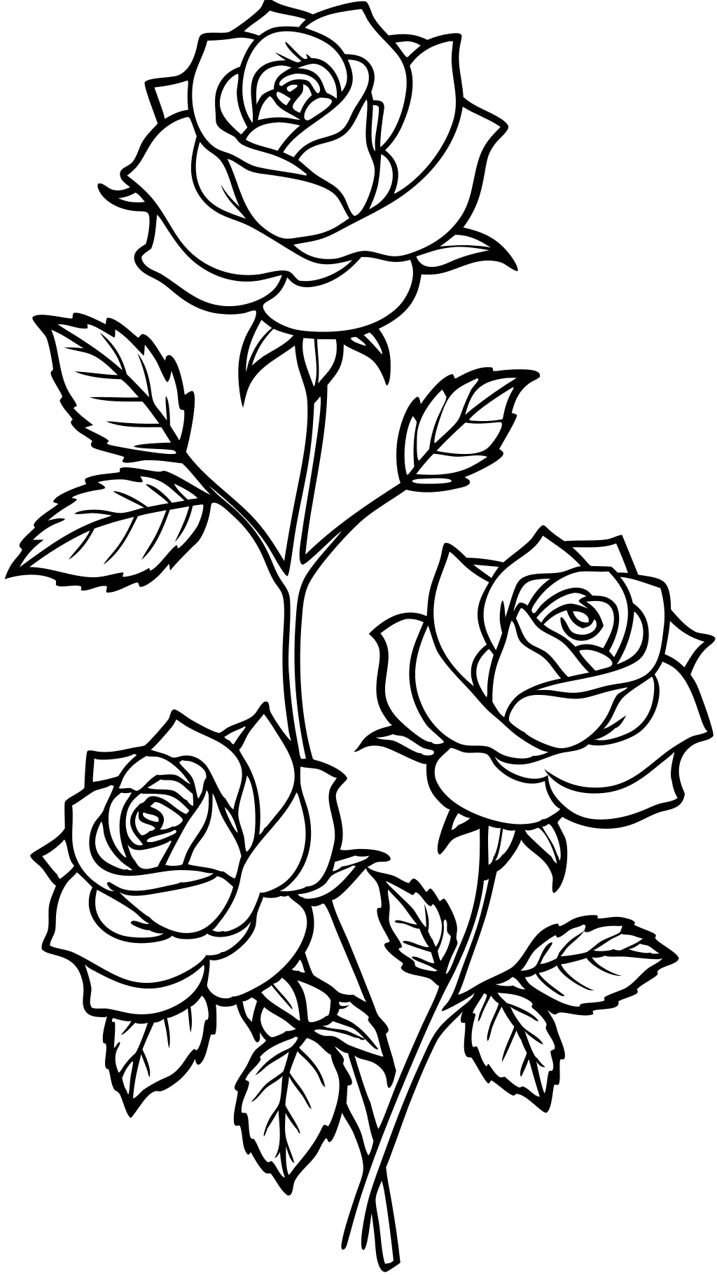 coloriage roses